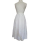 Vintage JIL SANDER Midi Skirt Paneled White Linen A Line w/Panels / Large