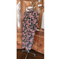 Vintage 80s UNGARO Silk Floral Print Dress Necktie Sash Button Down Front