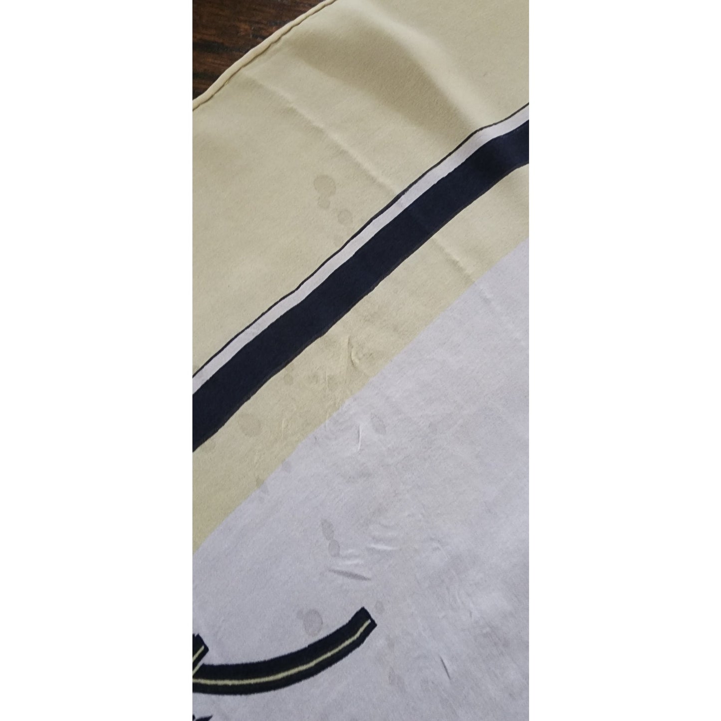 Vintage HERMES Scarf Square Silk Ex-Libris Yellow Hugo Grygkar Horse Carriages