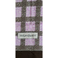 Vintage Yves Saint Laurent Silk Scarf Square Brown Purple Grid Geometric 70s 80s