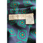 Vintage 80s Liz Claiborne Button Down Dress Green Blue Print
