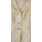 Vintage 2000s Armani Collezioni Blazer Cream Gold Print Flax Silk Print / L