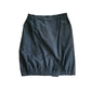 Vintage VUOKKO Finland Skirt Black Cotton Bubble Silhouette Elastic Hem Large Pockets