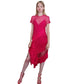 2018 Givenchy Runway Sample Dress Asymmetric Handkerchief Fuchsia Mesh Lace