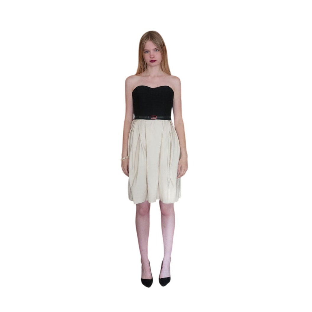 Designer Jason Wu Dress Resort 2012 Strapless Midi Bubble Skirt Ivory & Black NWT