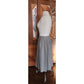 Vintage 70s Geoffrey Beene Bag Midi Skirt Gray Pinstriped Wool A Line / M