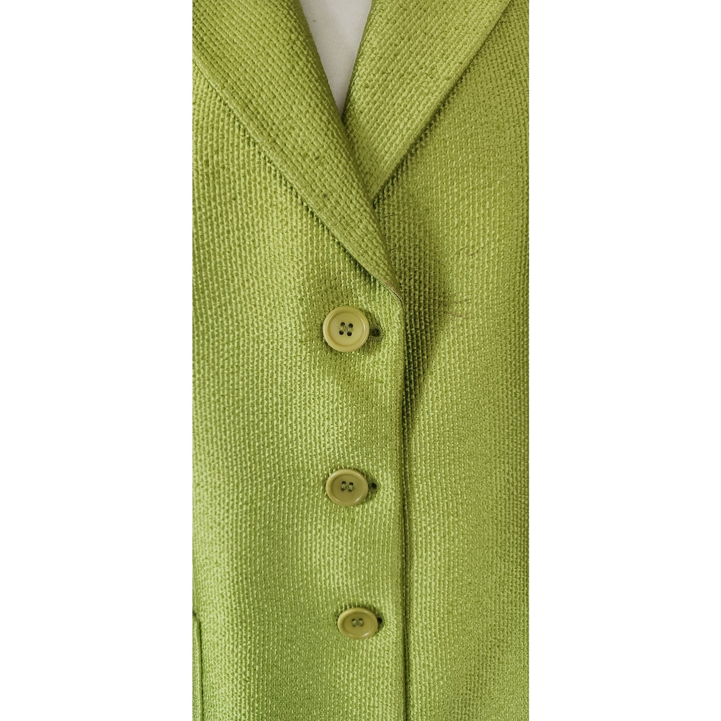 Vintage 2005 Armani Collezioni Blazer Textured Lime Green Jacket Size 16
