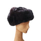 Vintage Black Fur Trapper Hat North King Ushanka Rabbit + Suede Ear Flaps Unisex