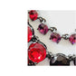 Vintage Oscar de La Renta Necklace Crystal Beads Red Purple  2000s Y2K