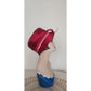 Vintage 60s Bucket Hat Red Pink Satin Cloche 20s Style Mr John Jr