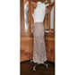 Vintage Y2K Beige Lace Maxi Skirt Boho Chine Collection / S