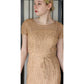 Vintage 50s Ribbon Lace Dress Helen Barbieri Beige Peach