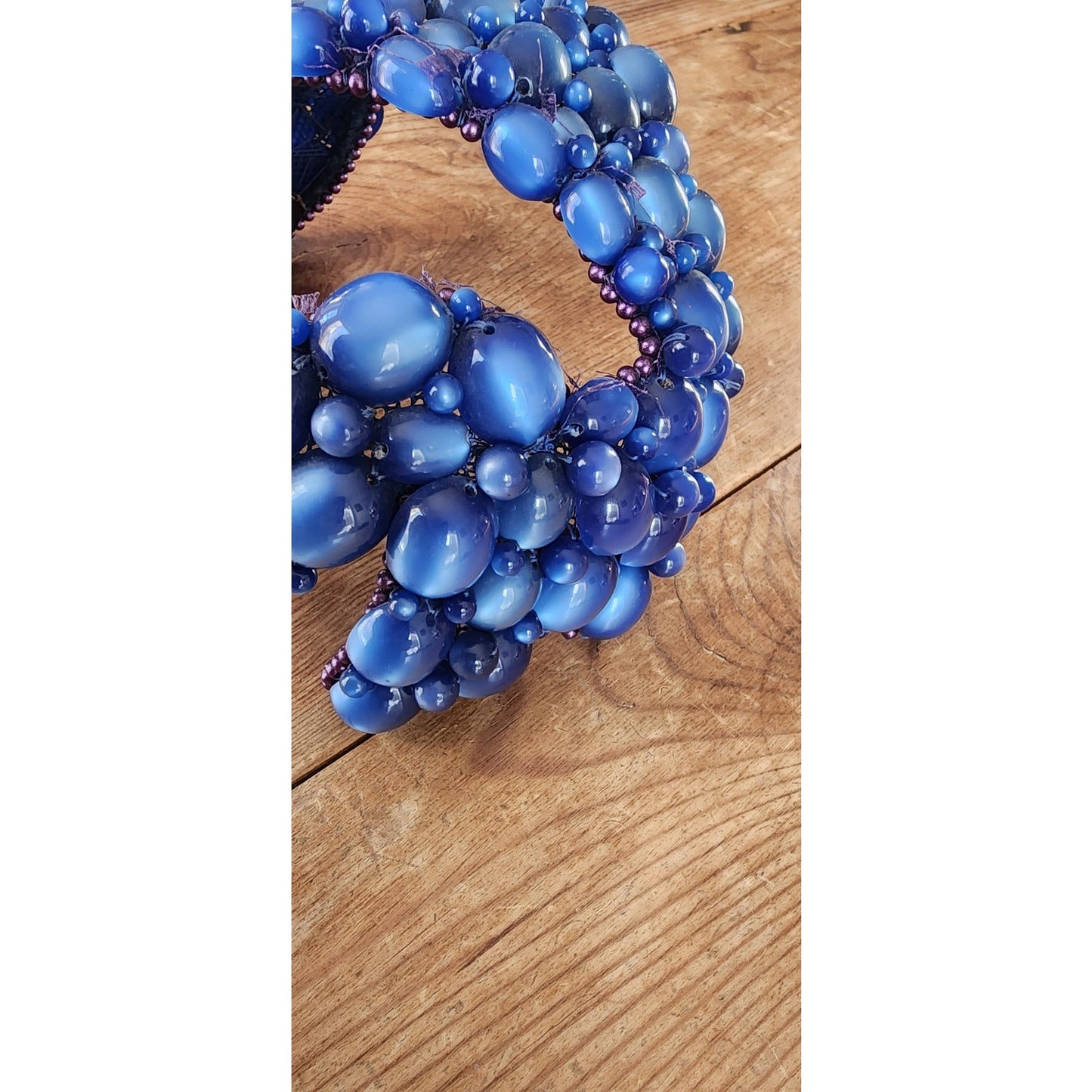 Vintage 1950s Bes-Ben Hat Blue Moonstone Fascinator Juliet Style