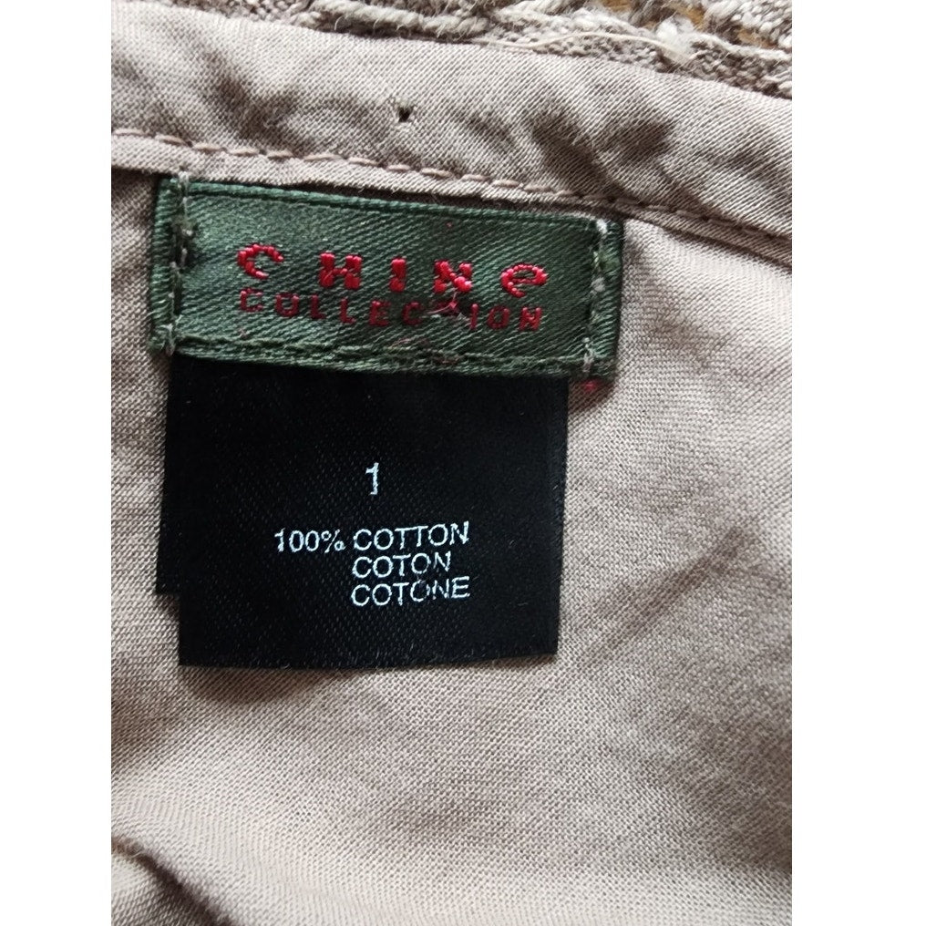 Vintage Y2K Beige Lace Maxi Skirt Boho Chine Collection / S