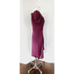 Vintage Y2K Zac Posen Dress Plum Purple with Side Waterfall Scarf NWT