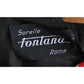 Vintage 1960s Sorelle Fontana Dress Black Rayon Crepe Pleated Fringe Italian Designer