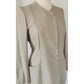 Vintage 1990s Pant Suit Beige Cotton Rayon Joan & David / Small