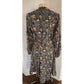 Vintage 70s Floral Print Boho Dress Long Sleeves Leslie J / M