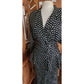 Vintage 80s Saint Romei Neiman Marcus Silk Polka Dot Peplum Jacket Fishtail Skirt Suit Set