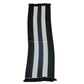 Vintage 40s Liquid Silk Scarf Black White Striped Fringed Peck & Peck Unisex Art Deco Geometric