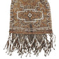 Edwardian Evening Bag Silver Gold Beading Fringe Dressy Purse