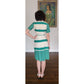 Vintage 50s Hope Reed Green Polka Dot Cotton Dress Nelly Don Short Sleeve