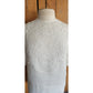 Vintage White Linen Blouse w/Lace Applique / S-M