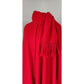 Vintage Red Cape Alpaca Wool Blend w/Attached Scarf Peru Capchatex