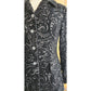 Vintage 90s Burnout Velvet Blazer Black Jacket Annie Alexander