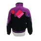 Vintage 80s Suede Bomber Jacket Multicolored Patchwork Applique Mesa Ridge M