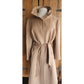 Vintage 2000s Burberry Coat Archival Beige Cashmere Blend  w/Sash Tie Belt / Medium