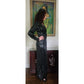 Vintage 1980s Black Sequined Evening Dress Oleg Cassini / M