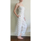Vintage 80s Jumpsuit White Cotton Polkadot Print  Patti Cappalli