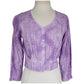 LoveShackFancy Aubrielle Top Purple Tie-Dye Blouse Cotton Lace / S