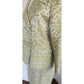 Vintage 1980s ESCADA COUTURE Skirt Suit Green Cream Silk Jacquard Leafy Print / L