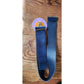Vintage 70s Blue Suede Belt w/Round Buckle of Three Graces Adjustable