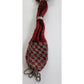 Antique Victorian Hand Bag Beaded Miser's Purse Burgundy Red Steel Beads Crochet