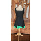 Vintage 90s Designer Summer Dress Raw Silk Black Green Victoria March Chicago