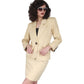 Vintage 80s Yves Saint Laurent Skirt Suit Cream Cotton Mini Skirt + Blazer