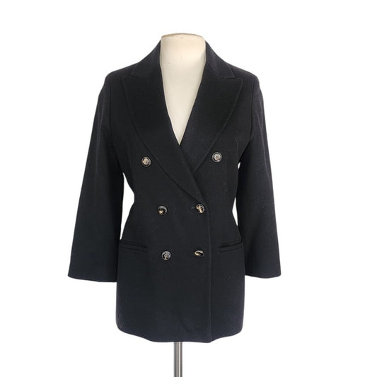 Vintage 1990s Black Blazer Antonio Baldan Double Breasted