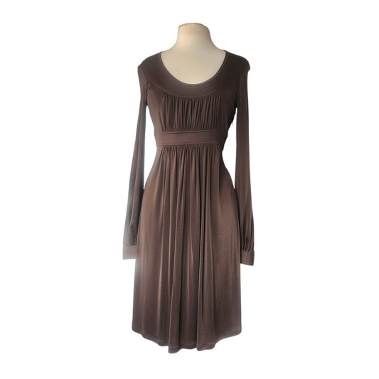 Vintage Y2K Michael Kors Dress Stretchy Brown Empire Waist / Medium