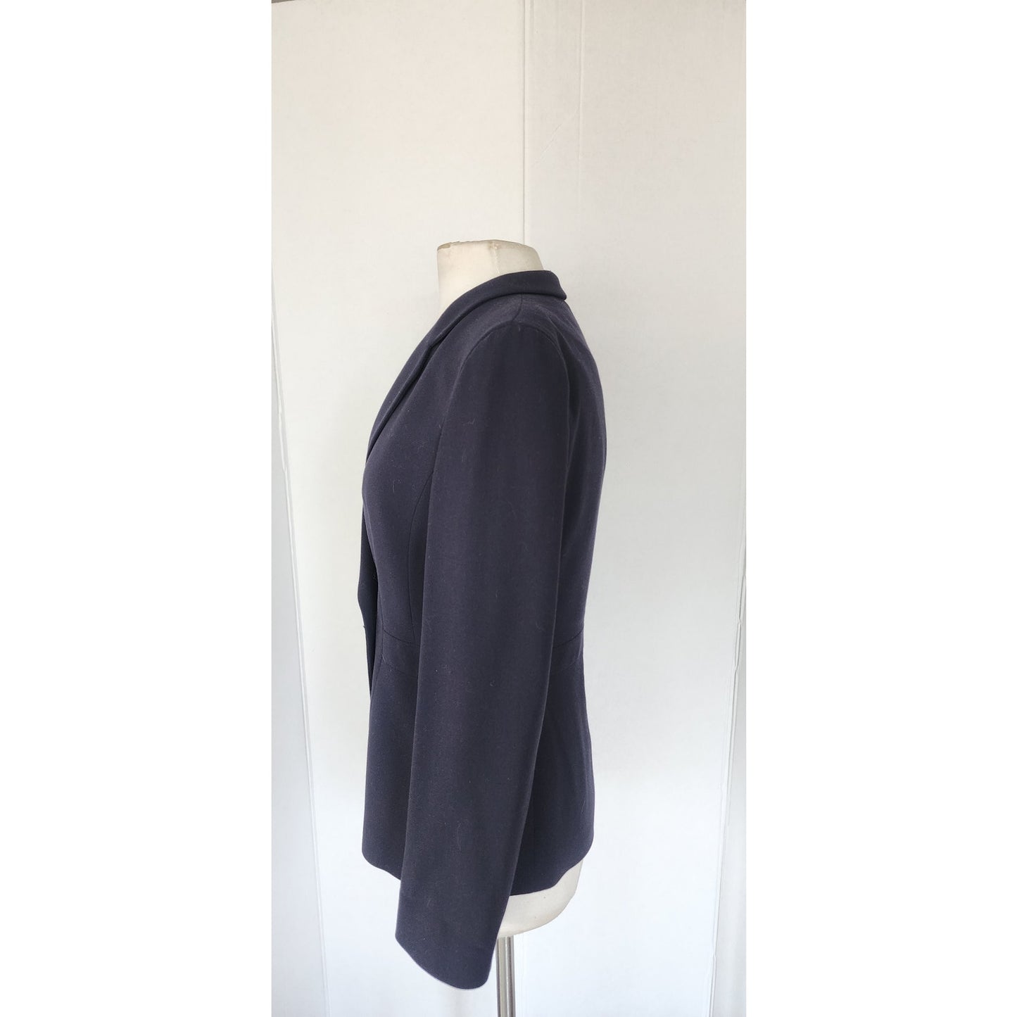 Vintage 90s Armani Blazer Navy Blue Wool Black Label Borgonuovo / S
