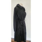 Vintage 2000s Sonia Rykiel Coat Dress / Black Trench Belted Raincoat Ruffled Skirt + Hood / M