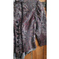 Vintage Neo-Edwardian Jacket Gray Mauve Paisley Print XS