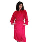 Vintage 1980s Red Wool Coat Long w/Belt Ramosport Paris