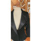Vintage 90s CLAUDE BERT Black Blazer Tuxedo Tailcoat Fishtail Jacket Satin Lapel