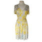 Vintage Y2K Emilio Pucci  Dress Short Sleeved Silkprint  Yellow Gray NWT
