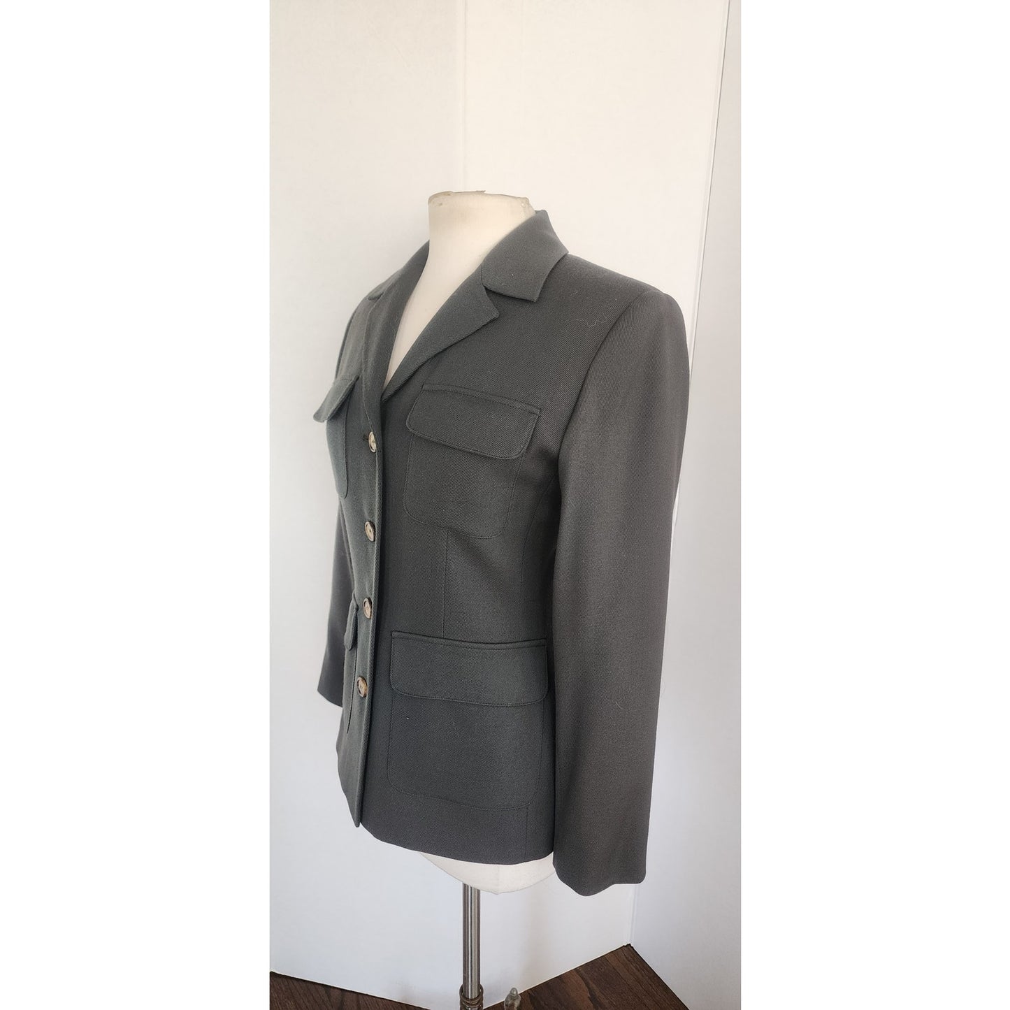 Vintage 1990s Olive Green Blazer Evan Picone / S