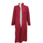 Vintage 1970s Pauline Trigère Ultrasuede Coat Burgundy Red Maxi Trench