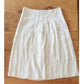Vintage JIL SANDER Midi Skirt Paneled White Linen A Line w/Panels / Large